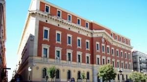 East facade of the Spanish Court of Accounts' seat, at 81 Calle de Fuencarral (street) in Centro district in Madrid. Building from 1863.
